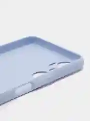 Светло-синий чехол для Infinix Hot 20 матовый BROSCORP силиконовый тонкий с защитой камер