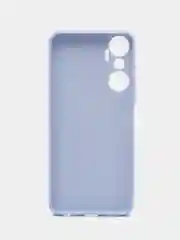 Светло-синий чехол для Infinix Hot 20 матовый BROSCORP силиконовый тонкий с защитой камер