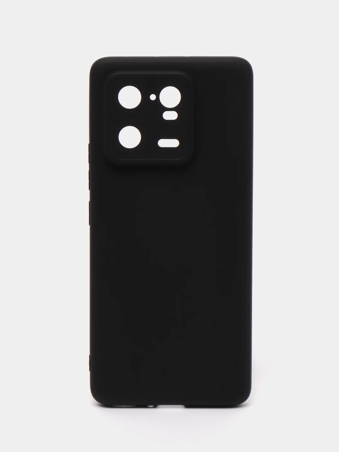 Черный чехол BROSCORP для Xiaomi 13 Pro, матовый, силиконовый, бортик вокруг камер
