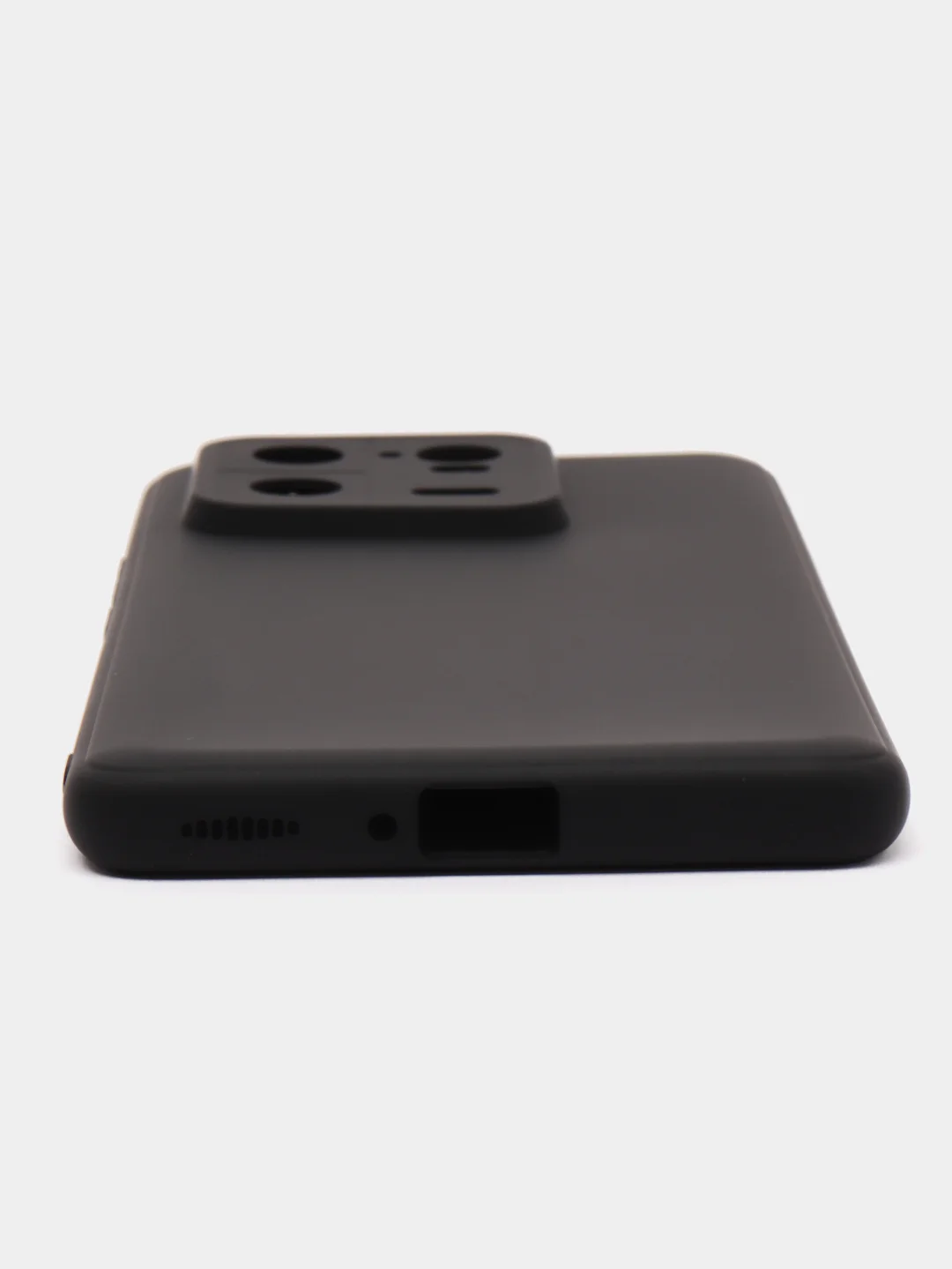 Черный чехол BROSCORP для Xiaomi 13 Pro, матовый, силиконовый, бортик вокруг камер