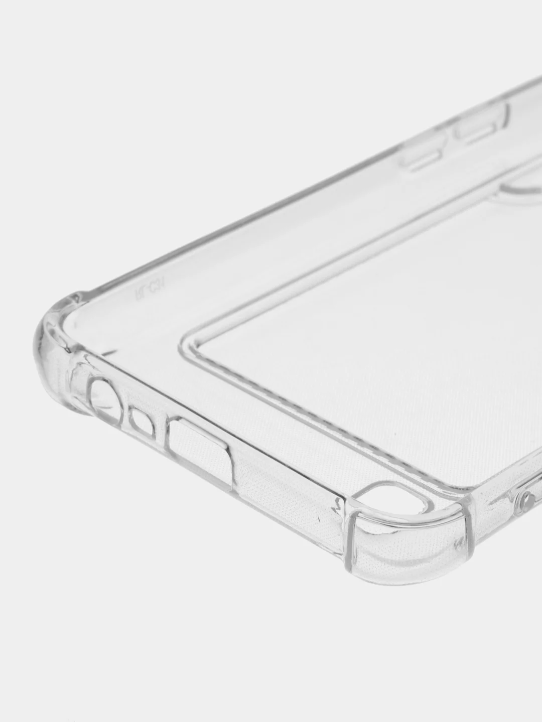 Прозрачный противоударный чехол BROSCORP для Realme C31, силиконовый, с карманом для карт