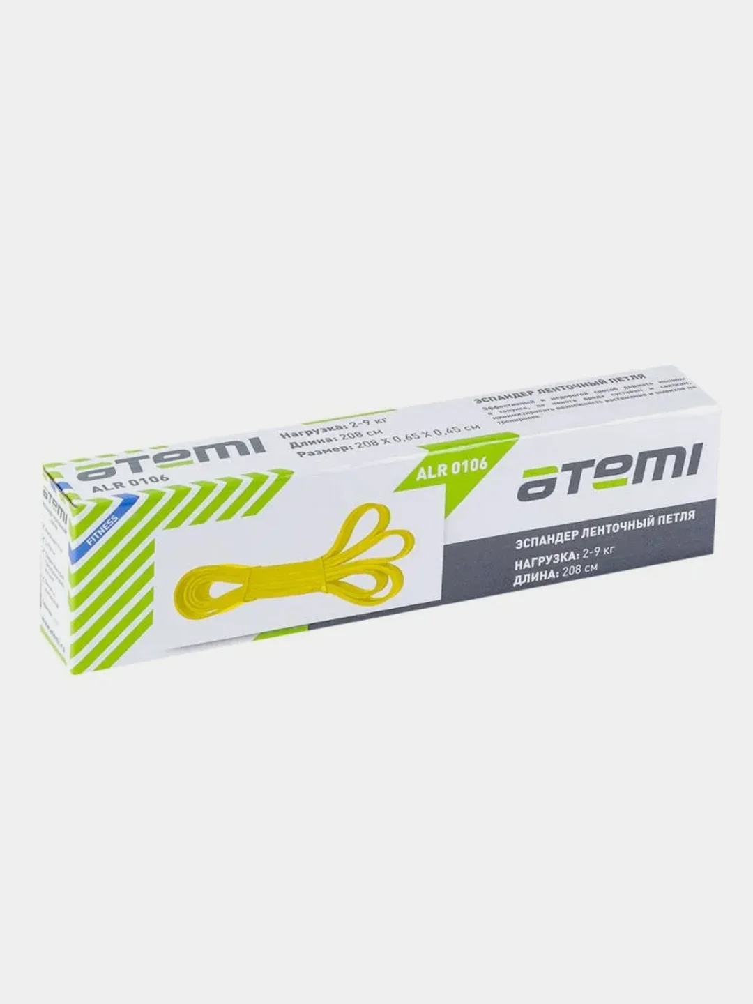 Эспандер ленточный петля Atemi, ALR0106, 208х0,65 см, 2-9 кг
