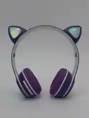 Пурпурный беспроводные наушники, со светящимися кошачьими ушками, Bluetooth