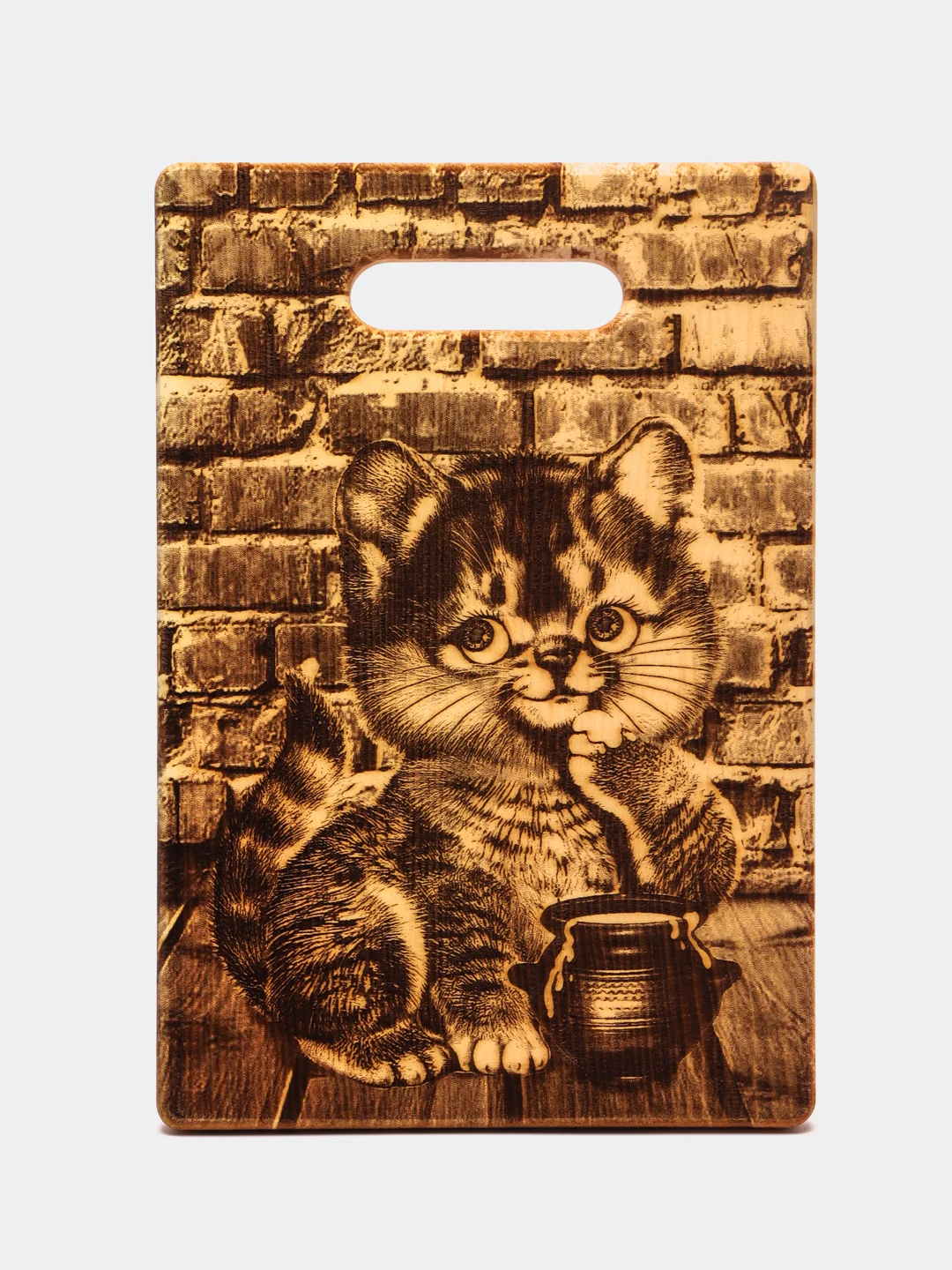 Карамельный доска разделочная, деревянная, из массива кедра, 35 x 24 х 2,2 см