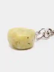 Брелок с натуральным камнем Бирюза желтая