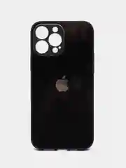 Черный чехол для айфон со стеклянной панелью iPhone 11, 12, 13, 14, Pro, 12 Pro Max, 14 Pro