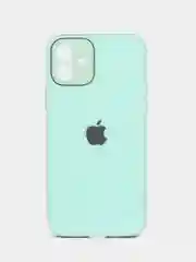 Бирюзовый чехол для айфон со стеклянной панелью iPhone 11, 12, 13, 14, Pro, 12 Pro Max, 14 Pro