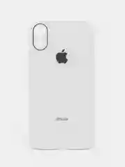 Белый чехол для айфон со стеклянной панелью iPhone 11, 12, 13, 14, Pro, 12 Pro Max, 14 Pro