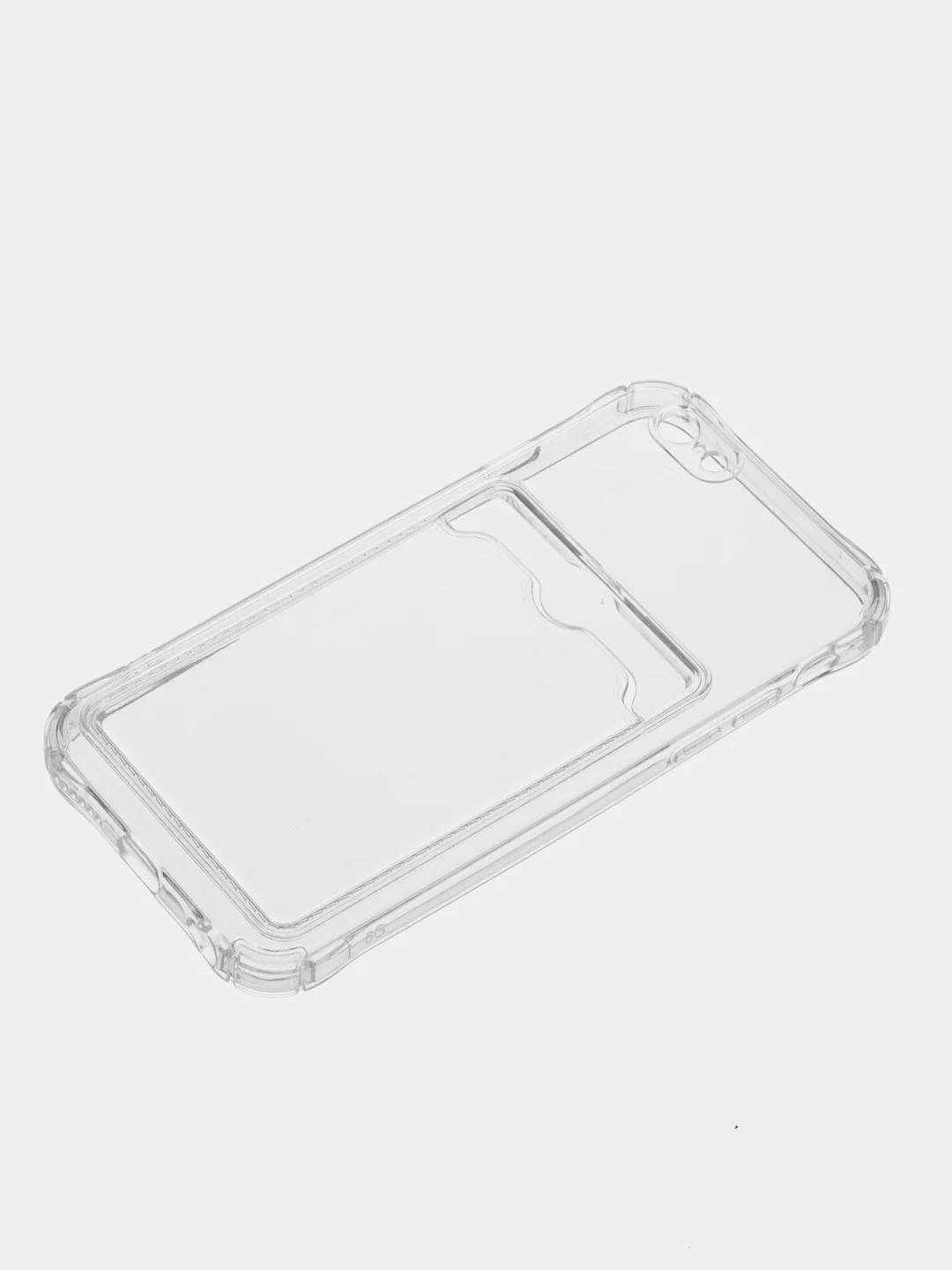 Прозрачный чехол для iPhone 7/8 Plus/XR/11/12/13/Pro/Pro Max, силиконовый, с карманом для карт