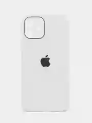 Белый чехол для айфон со стеклянной панелью iPhone 11, 12, 13, 14, Pro, 12 Pro Max, 14 Pro