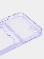 Лавандовый чехол для iPhone 7/8 Plus/XR/11/12/13/Pro/Pro Max, силиконовый, с карманом для карт