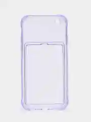 Лавандовый чехол для iPhone 7/8 Plus/XR/11/12/13/Pro/Pro Max, силиконовый, с карманом для карт