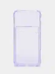 Лавандовый чехол для iPhone 7/8 Plus/XR/11/12/13/Pro/Pro Max, силиконовый, с карманом для карт