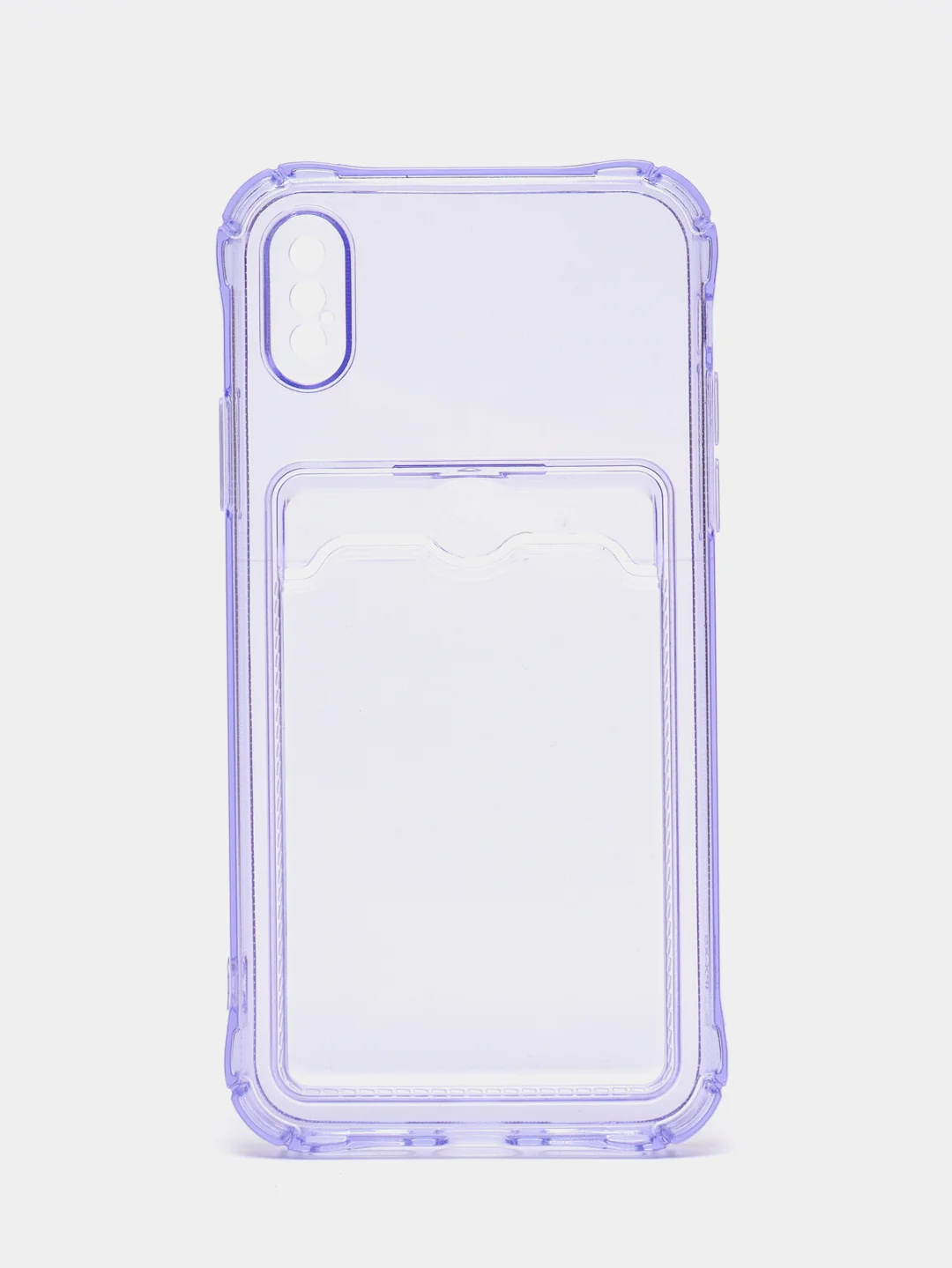 Лавандовый чехол для iPhone 7/8 Plus/XR/11/12/13/Pro/Pro Max, силиконовый, с карманом для карт