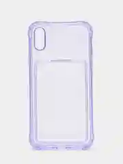 Лавандовый чехол для iPhone 7/8 Plus/XR/11/12/13/Pro/Pro Max, силиконовый, с карманом для карт