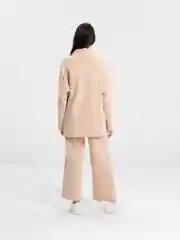 Молочный костюм в рубчик