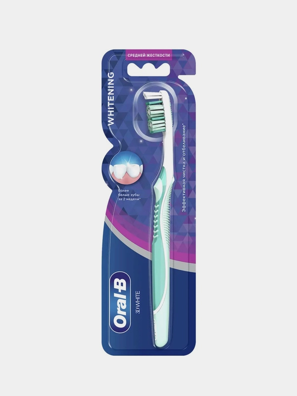 ORAL-B Зубная щетка 3D White Whitening 40 средняя 1шт