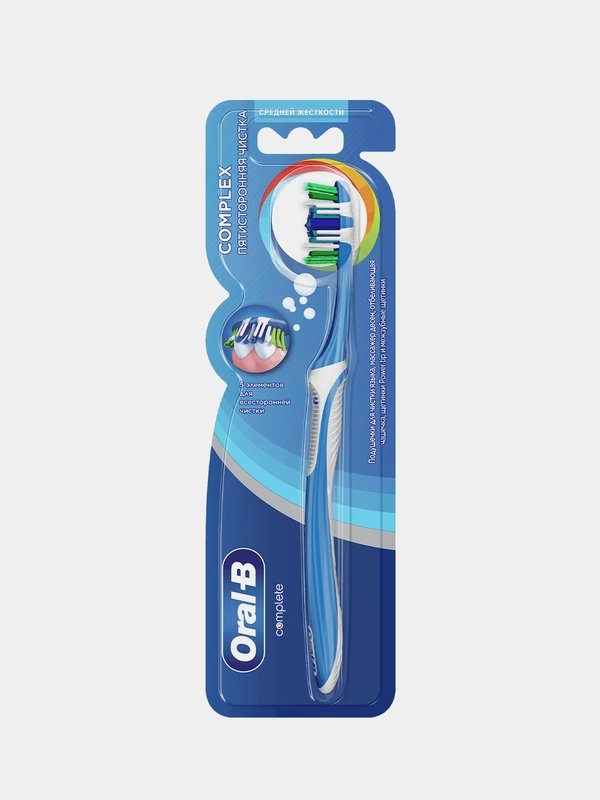 ORAL-B Зубная щетка Complex Пятисторонняя Чистка 40 средняя 1шт