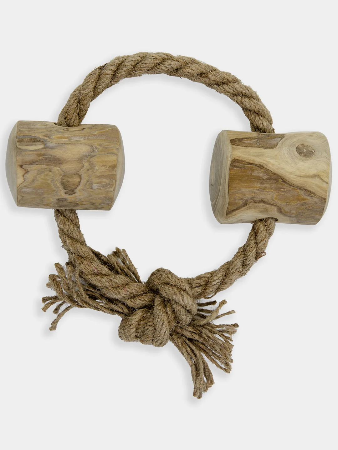 Игрушка для собак COFFEE WOOD "Веревочное кольцо с бочонками", 15см, M