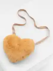 Сумка для девочки, девушки меховая плюшевая "Сердце"