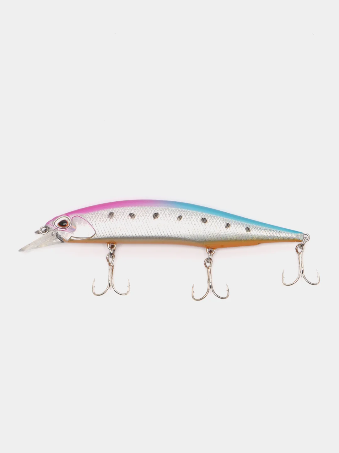 Серебряный рыболовный воблер "Минноу" (Minnow), 12 см, 17 г, 9 цветов