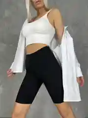 Черный велосипедки в рубчик "Sport Collection"