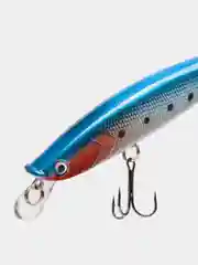 Голубой рыболовный воблер "Минноу" (Minnow), 10,5 см, 11 г, 7 цветов