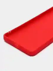 Красный чехол для Poco F3 (Поко Ф3), силиконовый, с защитой камеры