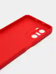 Красный чехол для Poco F3 (Поко Ф3), силиконовый, с защитой камеры