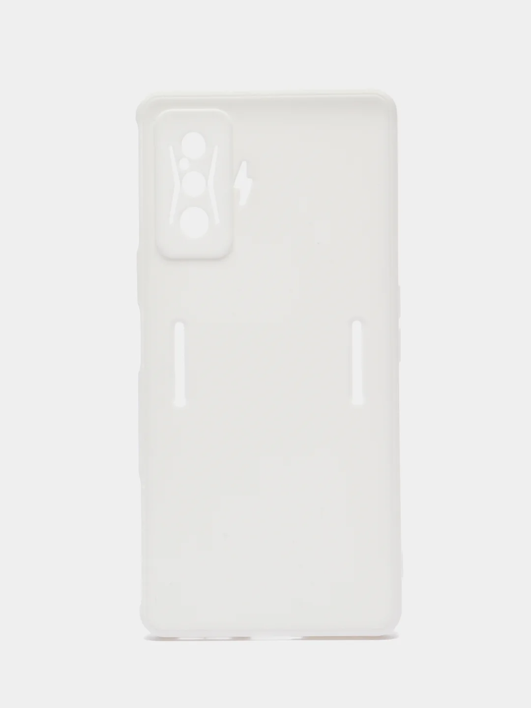 Белый чехол для Xiaomi Poco F4 GT (Поко Ф4 Джити) силиконовый, черный, матовый, с защитой камеры