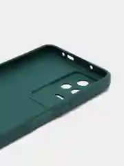 Тёмно-зелёный силиконовый чехол для Honor 70 (Хонор 70) прозрачный
