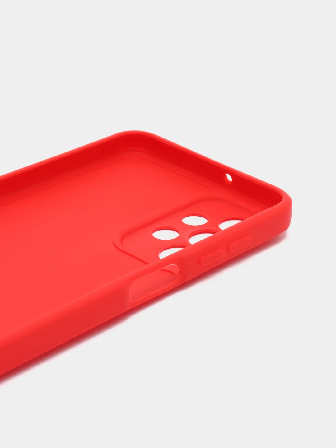 Красный силиконовый чехол для Samsung Galaxy A23 (Самсунг Галакси А23), прозрачный