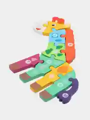 Фуксия деревянные пазлы для детей объемные, развивающие игрушки, 3D головоломки в форме животных