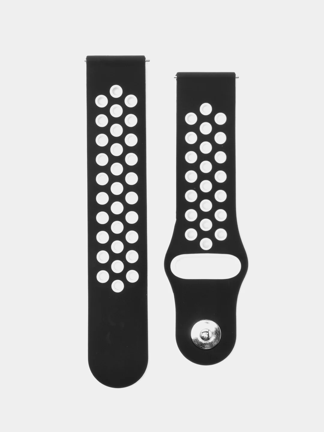Угольный силиконовый ремешок для Xiaomi Amazfit Bip, Huawei, Haylou, Samsung, 20 мм, с кнопкой