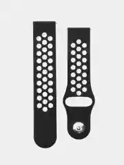 Угольный силиконовый ремешок для Xiaomi Amazfit Bip, Huawei, Haylou, Samsung, 20 мм, с кнопкой