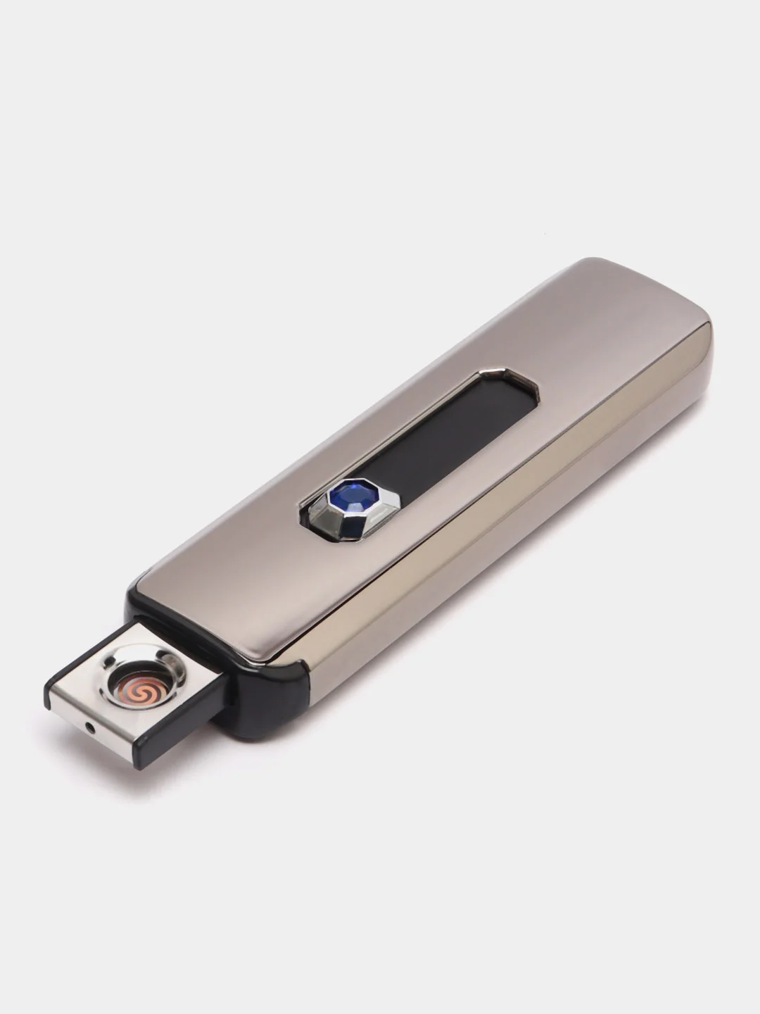 Черный usb - зажигалка (в подарочной коробке).