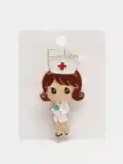 Бежевый брошь с эмалью "Медицинская"