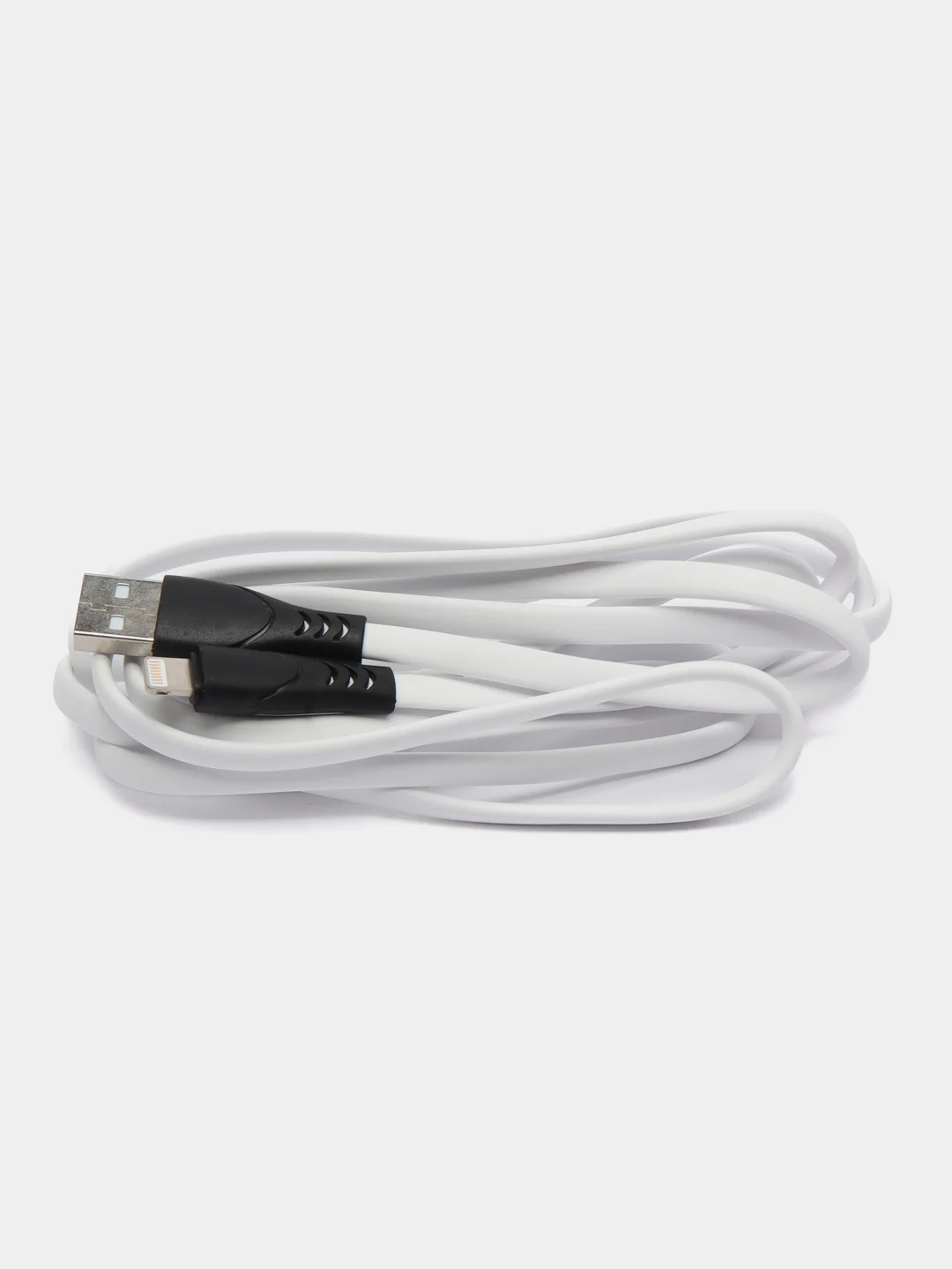 Белый кабель 2 МЕТРА СИЛИКОНОВЫЙ МЯГКИЙ провод зарядник iPhone, Lightning, Micro Type-C USB шнур