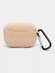 Бежевый силиконовый чехол для наушников Apple Airpods Pro