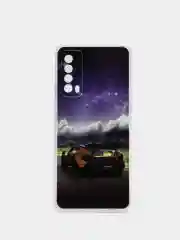 Аметистовый чехол Huawei P Smart 2021, Хуавей П Смарт 2021 силиконовый, с рисунком