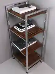 Этажерка с деревянными полочками