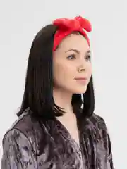 Алый мягкая плюшевая повязка для волос с бантиком, для косметических процедур, 14 цветов