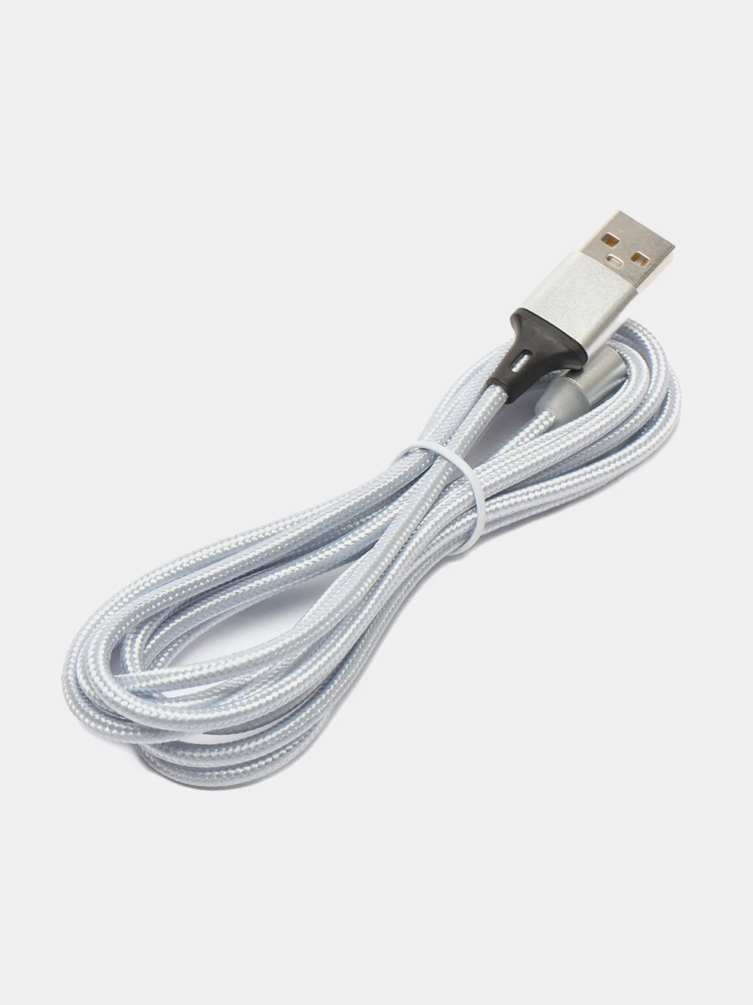 Серебряный магнитный кабель без разъема 3А, разъёмы MicroUSB, Type-C, Lightning для Андроид, iPhone