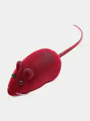Багровый велюровая мышка с пищалкой, игрушка для кошки
