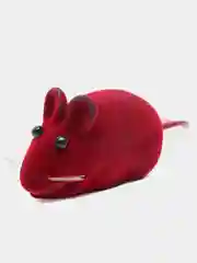 Багровый велюровая мышка с пищалкой, игрушка для кошки