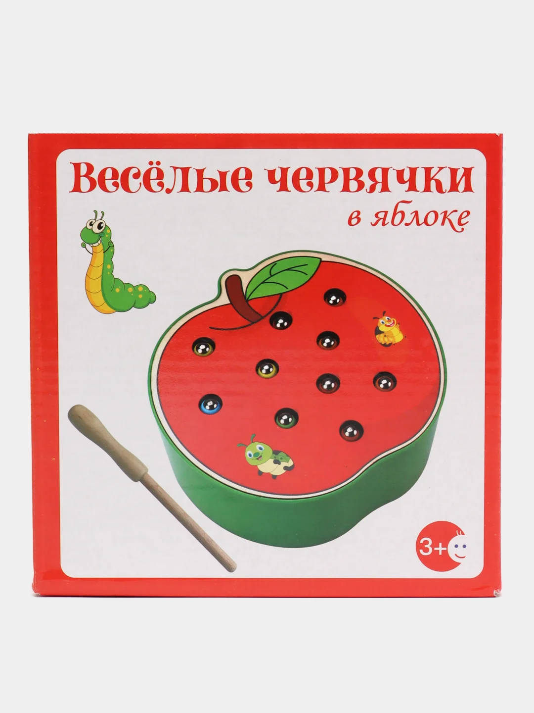 Зеленый магнитная рыбалка с червячками