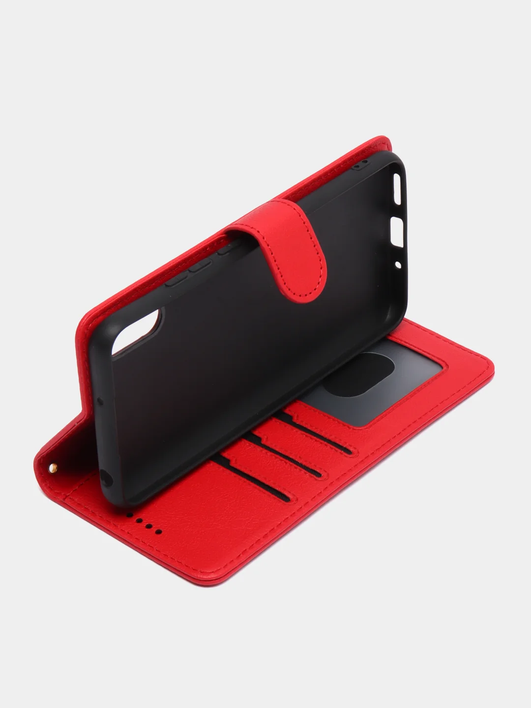 Алый кожаный PU чехол книжка Xiaomi Redmi 9A