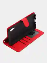Алый кожаный PU чехол книжка Xiaomi Redmi 9A