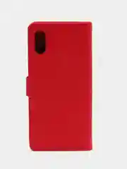 Алый кожаный PU чехол книжка Xiaomi Redmi 9A