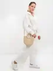 Бежевый соломенная сумка, пляжная сумка